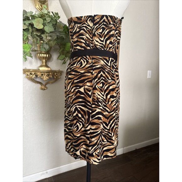 EUC Vintage Torrid Retro Boho Leopard Sweetheart Tank Dress Brown Tan Size 16 - Picture 6 of 13